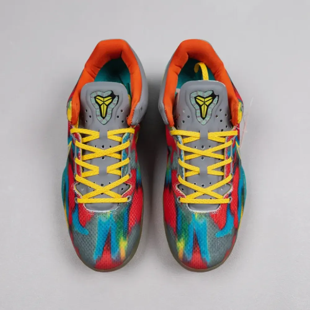 Nike Kobe 8 System ‘Venice Beach’ Grey/Metallic Silver-Tour Yellow  555286-002