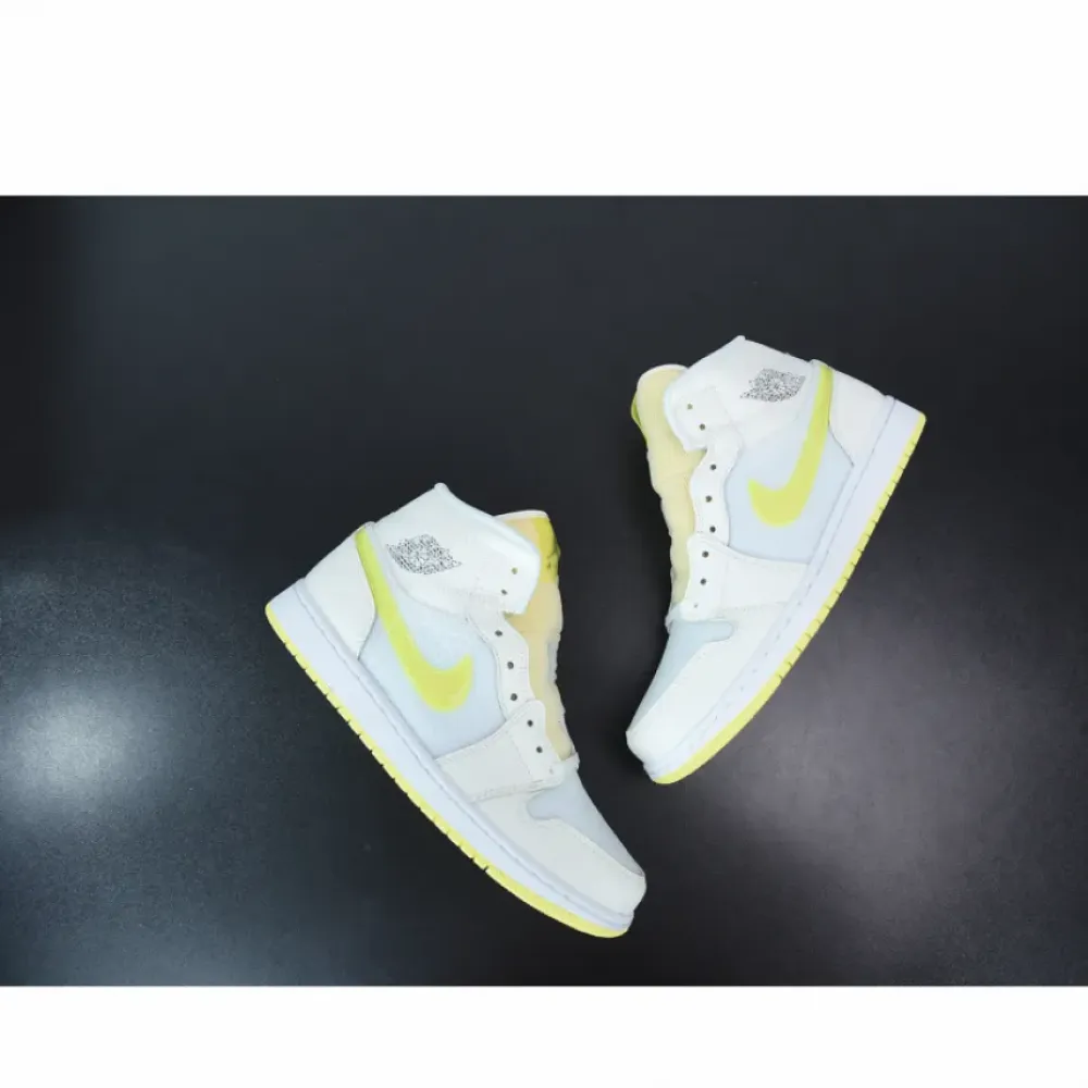 Air Jordan 1 Mid SE Sail/Light Voltage Yellow-White  DB2822-107