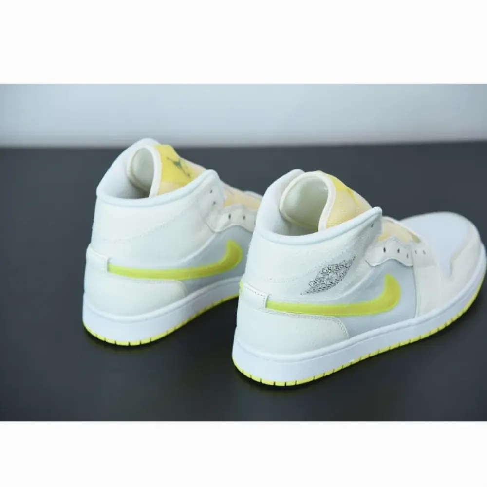 Air Jordan 1 Mid SE Sail/Light Voltage Yellow-White  DB2822-107