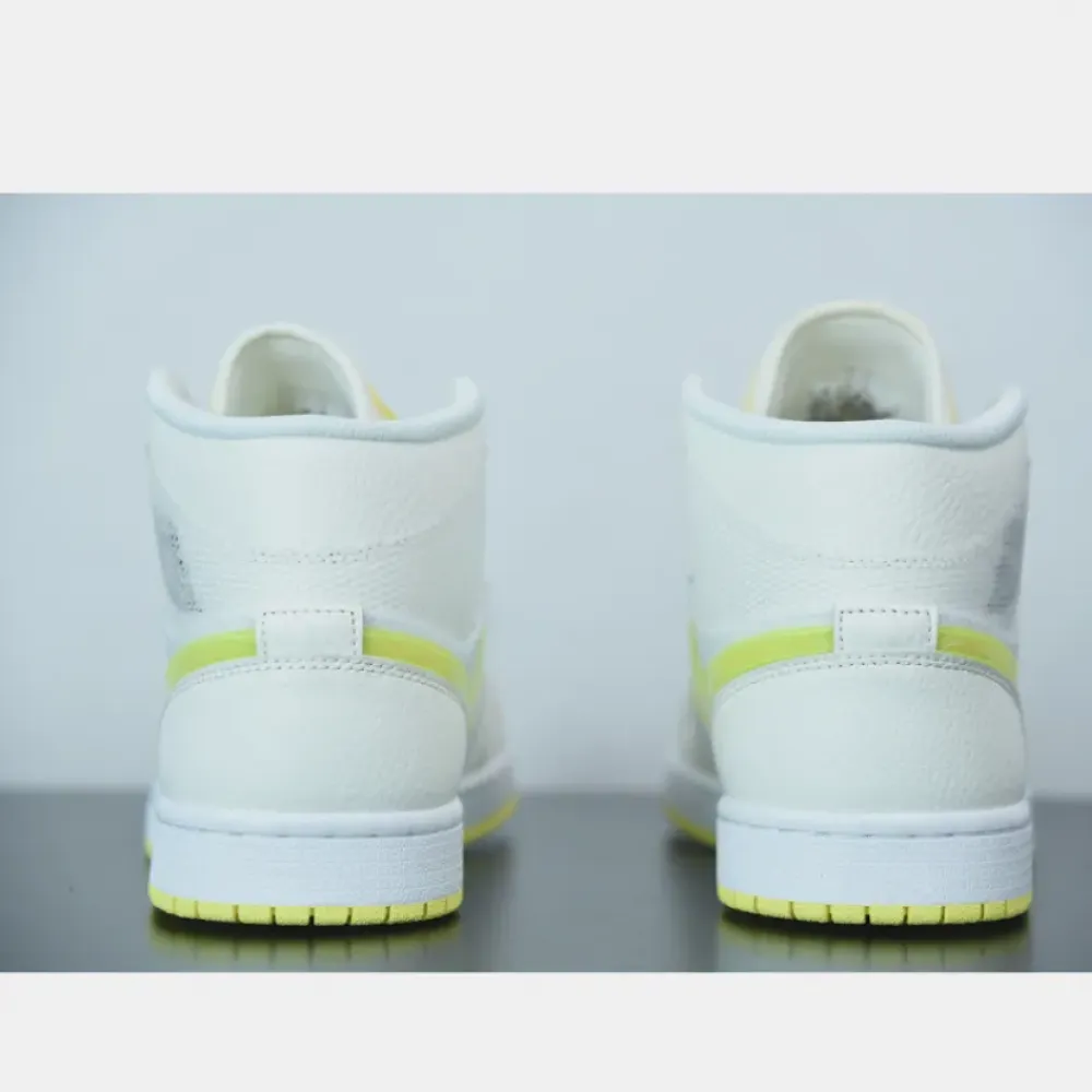 Air Jordan 1 Mid SE Sail/Light Voltage Yellow-White  DB2822-107
