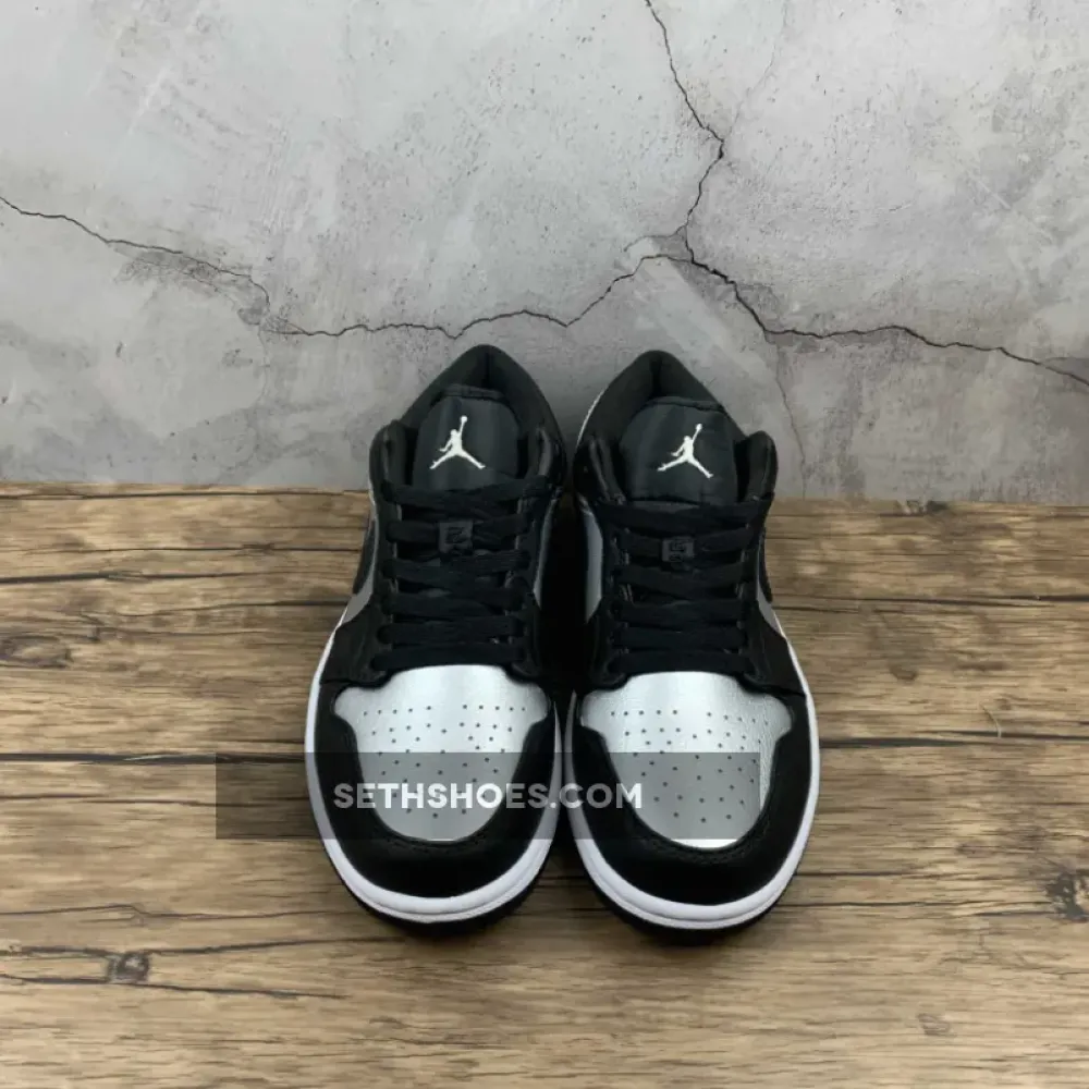 Air Jordan 1 Low “Silver Toe” Black/Metallic Silver-White  DA5551-001