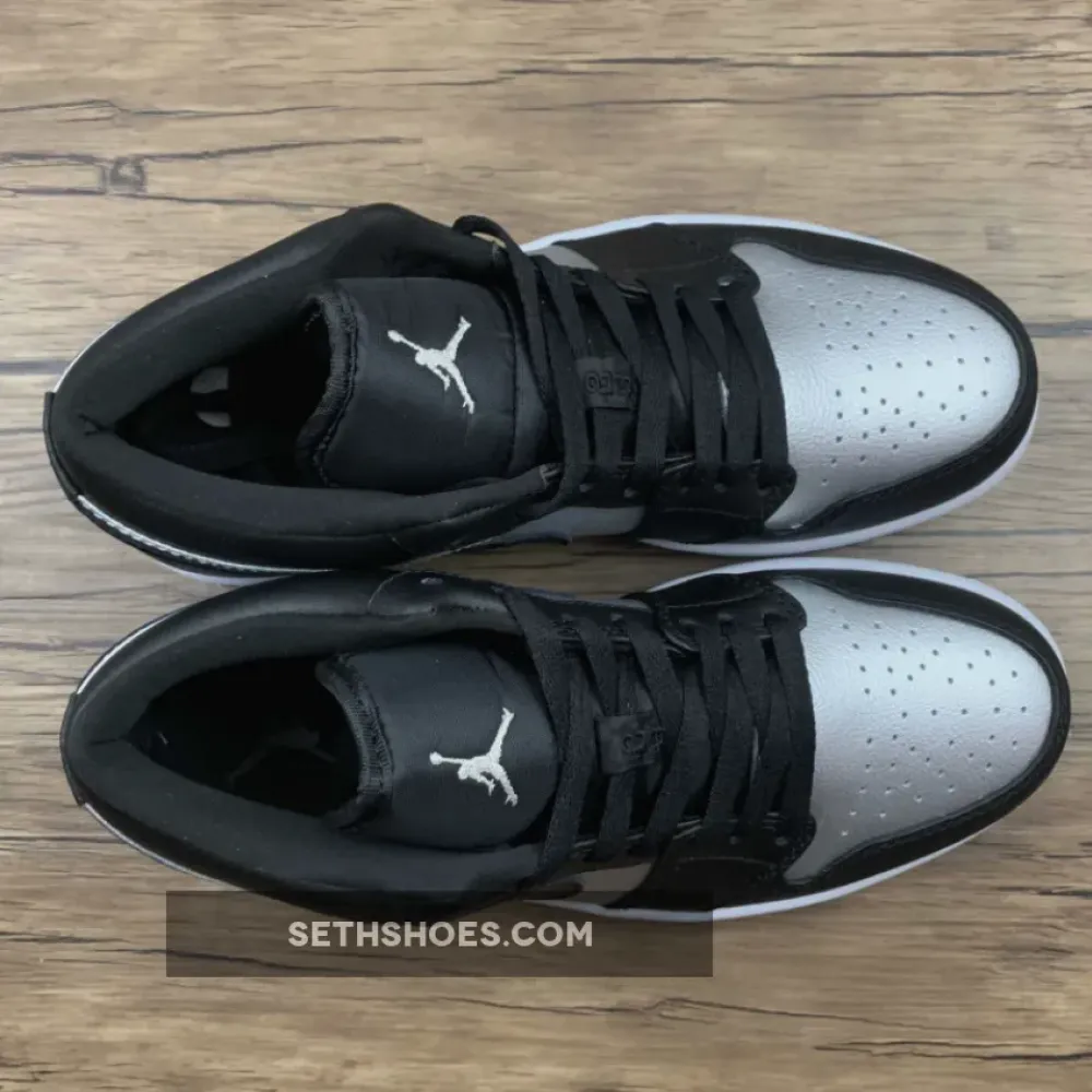 Air Jordan 1 Low “Silver Toe” Black/Metallic Silver-White  DA5551-001