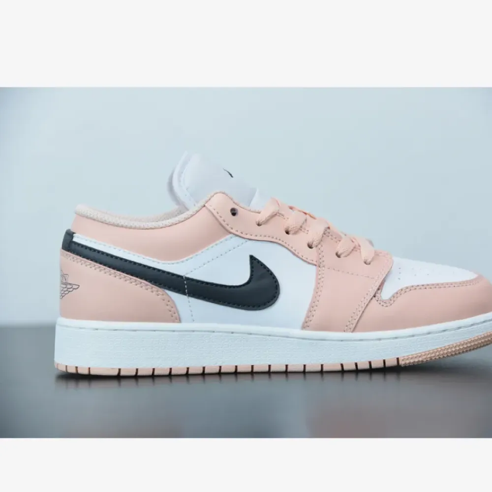 Air Jordan 1 Low GS Light Arctic Pink/White-Black  553560-800