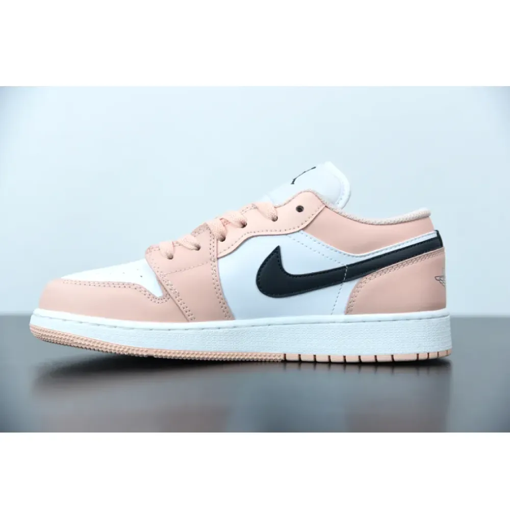 Air Jordan 1 Low GS Light Arctic Pink/White-Black  553560-800