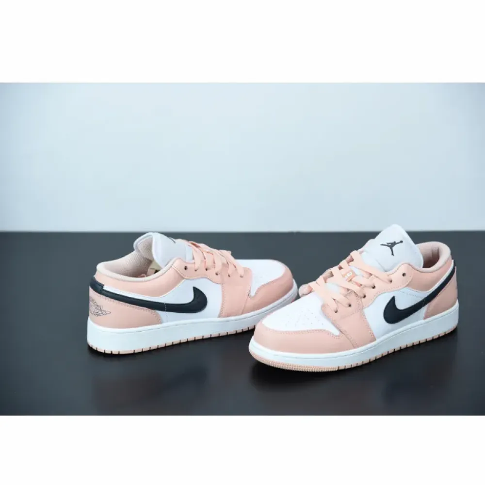 Air Jordan 1 Low GS Light Arctic Pink/White-Black  553560-800