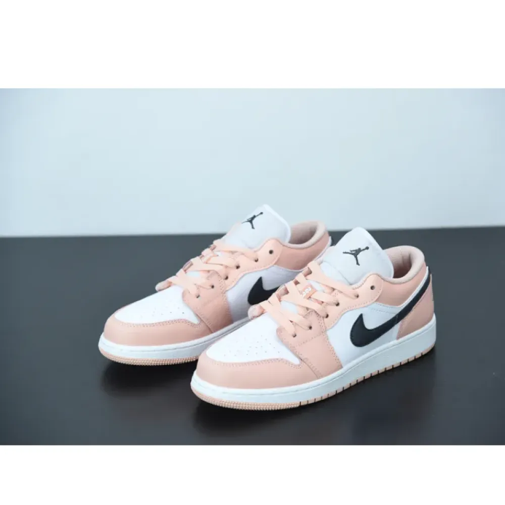 Air Jordan 1 Low GS Light Arctic Pink/White-Black  553560-800