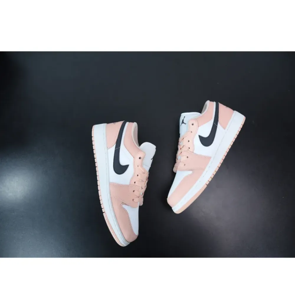 Air Jordan 1 Low GS Light Arctic Pink/White-Black  553560-800