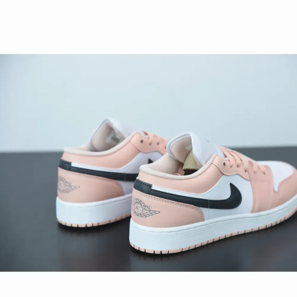 Air Jordan 1 Low GS Light Arctic Pink/White-Black  553560-800