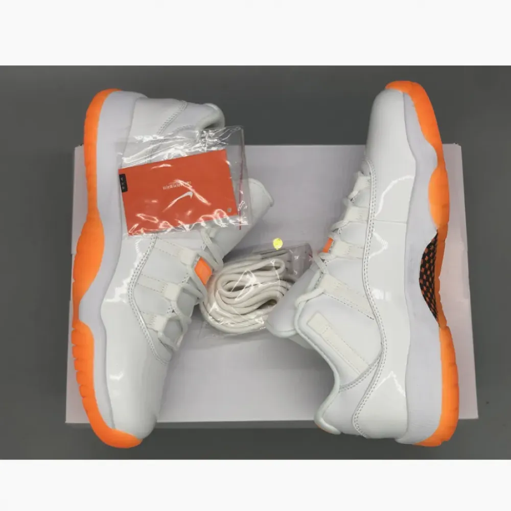 Air Jordan 11 Low White/Bright Citrus  AH7860-139