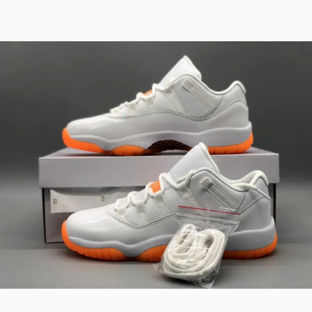 Air Jordan 11 Low White/Bright Citrus  AH7860-139