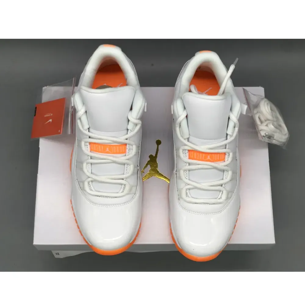Air Jordan 11 Low White/Bright Citrus  AH7860-139