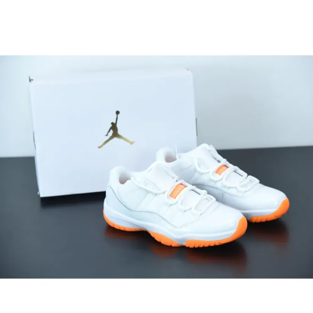 Air Jordan 11 Low White/Bright Citrus  AH7860-139