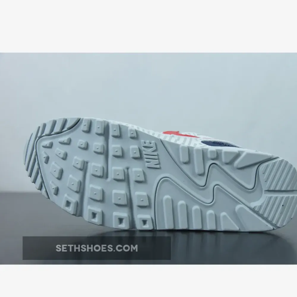 Nike Air Max 90 “Euro Tour” White/Midnight Navy-Red  CW7574-100