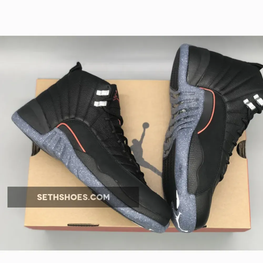 Air Jordan 12 “Utility” Black/Black-Bright Crimson-White  DC1062-006