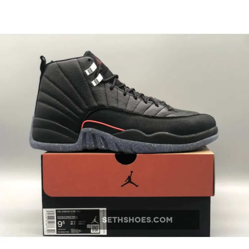 Air Jordan 12 “Utility” Black/Black-Bright Crimson-White  DC1062-006