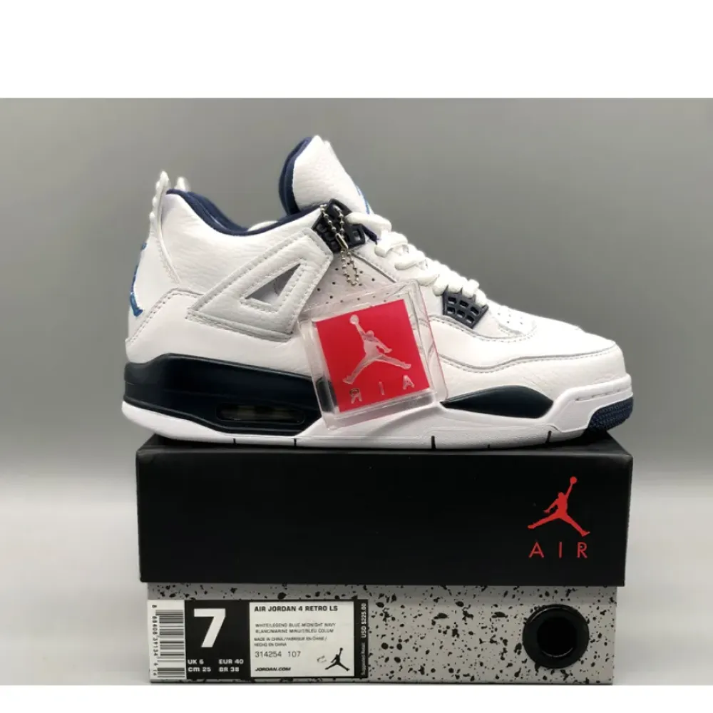 Air Jordan 4 Retro “Columbia” White/Legend Blue-Midnight Navy 314254-107