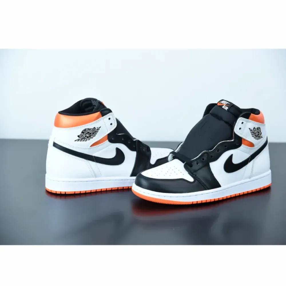 Air Jordan 1 High OG White/Electro Orange-Black  555088-180