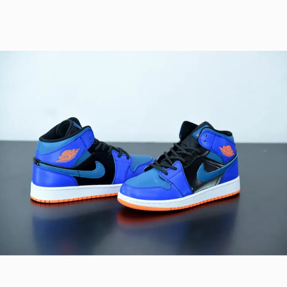 Air Jordan 1 Mid GS Racer Blue Green Abyss  554725-440