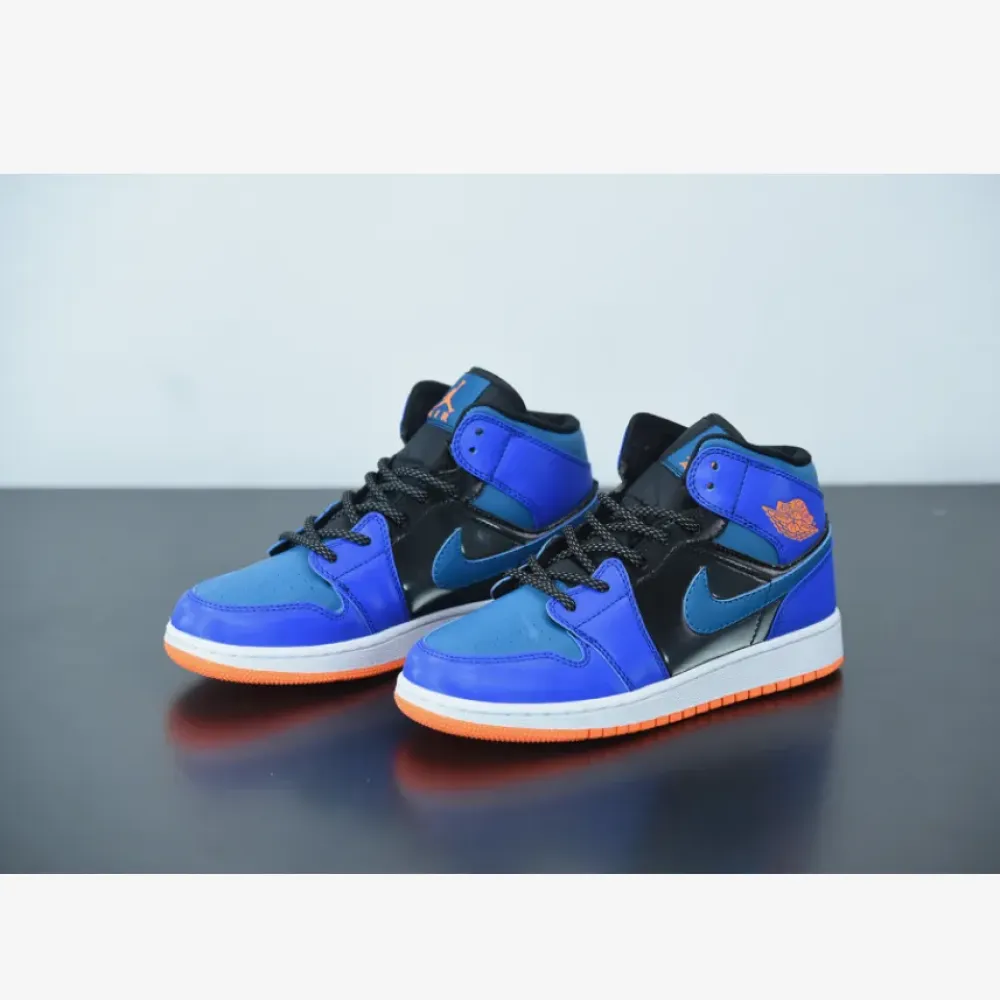 Air Jordan 1 Mid GS Racer Blue Green Abyss  554725-440