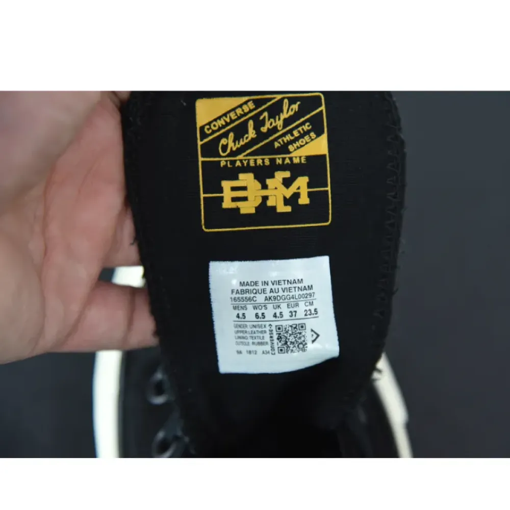 Converse Chuck 70 Hi “BHM” Black/Egret/Yellow  165556C