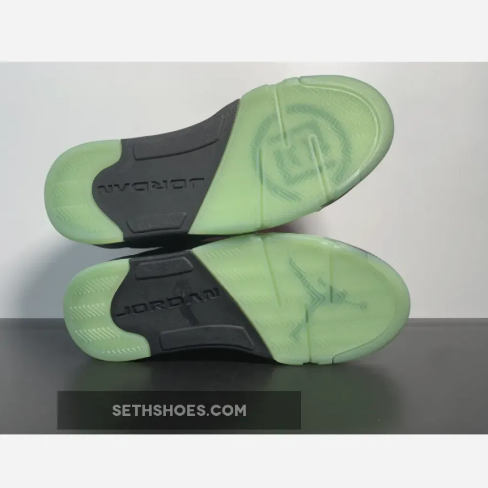 Clot x Air Jordan 5 Low Black Red Volt  DM4640-036