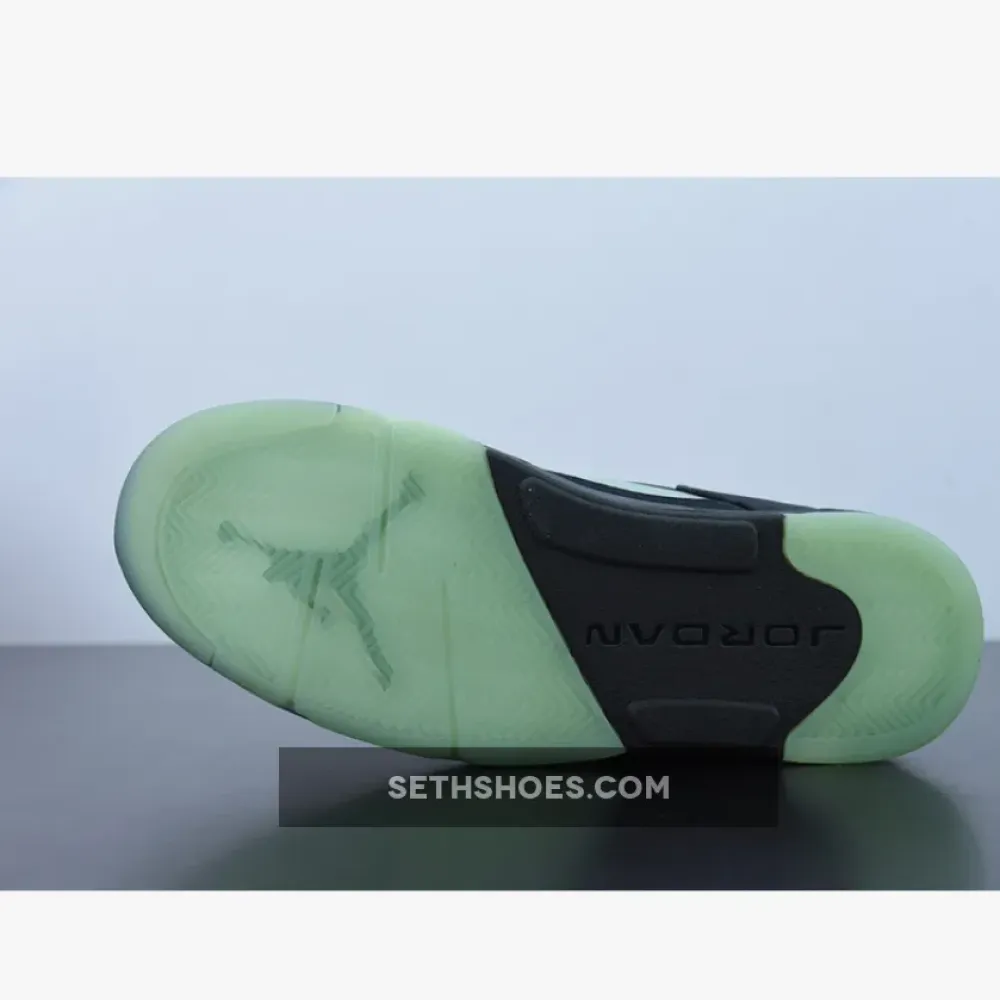 Clot x Air Jordan 5 Low Black Red Volt  DM4640-036