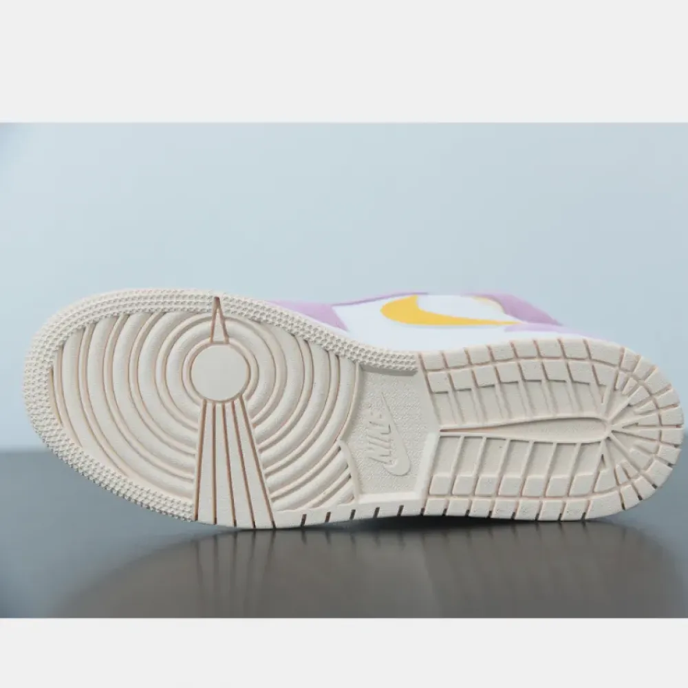 Air Jordan 1 Mid SE GS Light Arctic Pink/University Gold-White DC9517-600 DC9517 600