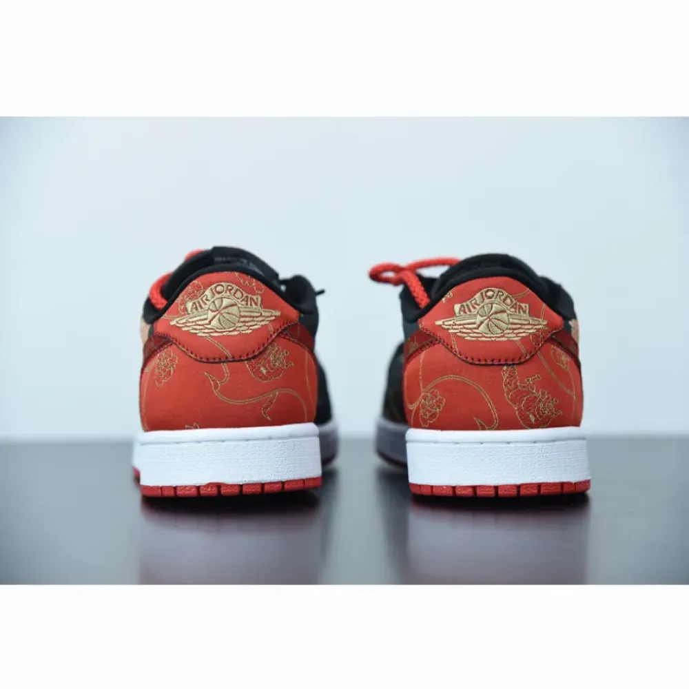 Air Jordan 1 Low OG ‘CNY’ Black/University Red-Metallic Gold-White DD2233-001