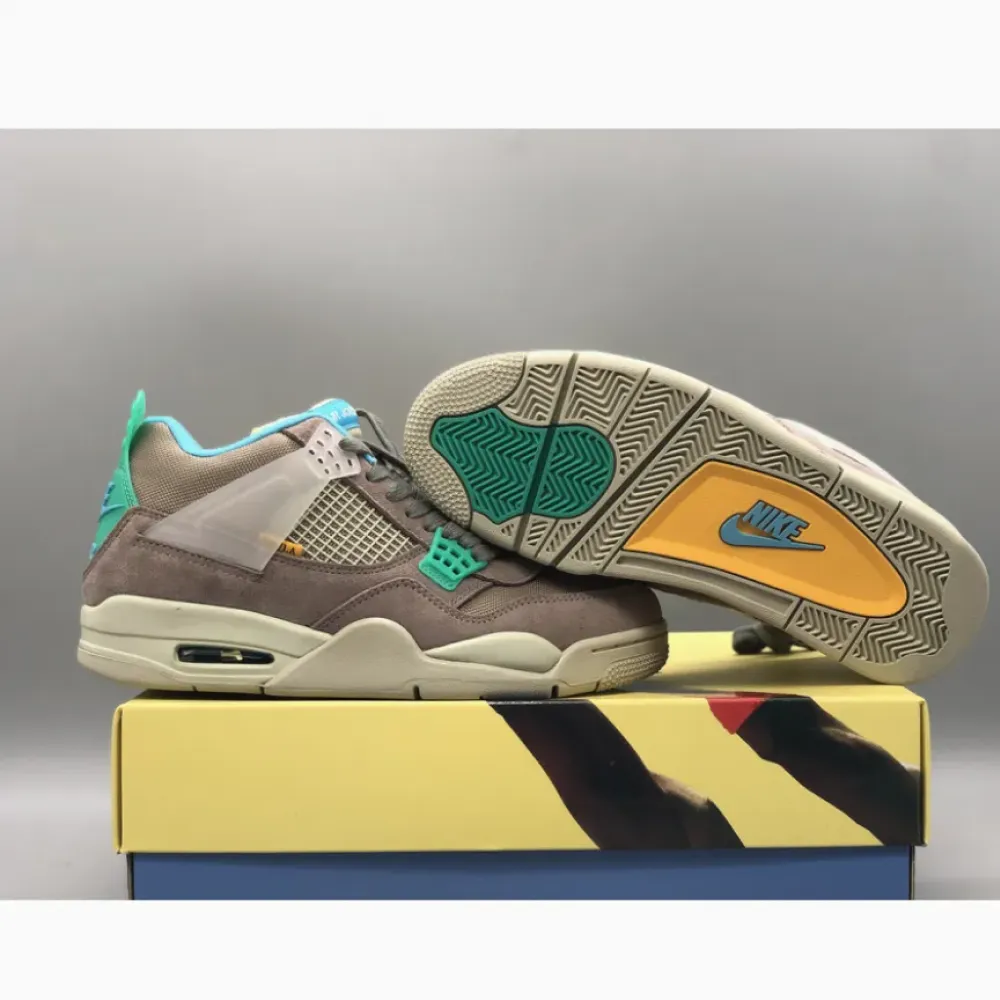 Union x Air Jordan 4 “30th Anniversary” Taupe Haze/Blue Fury-Khaki-Roma Green DJ5718-242