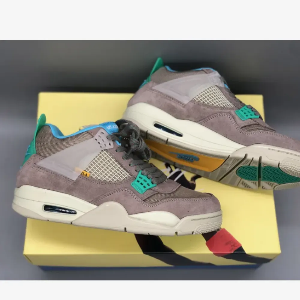 Union x Air Jordan 4 “30th Anniversary” Taupe Haze/Blue Fury-Khaki-Roma Green DJ5718-242