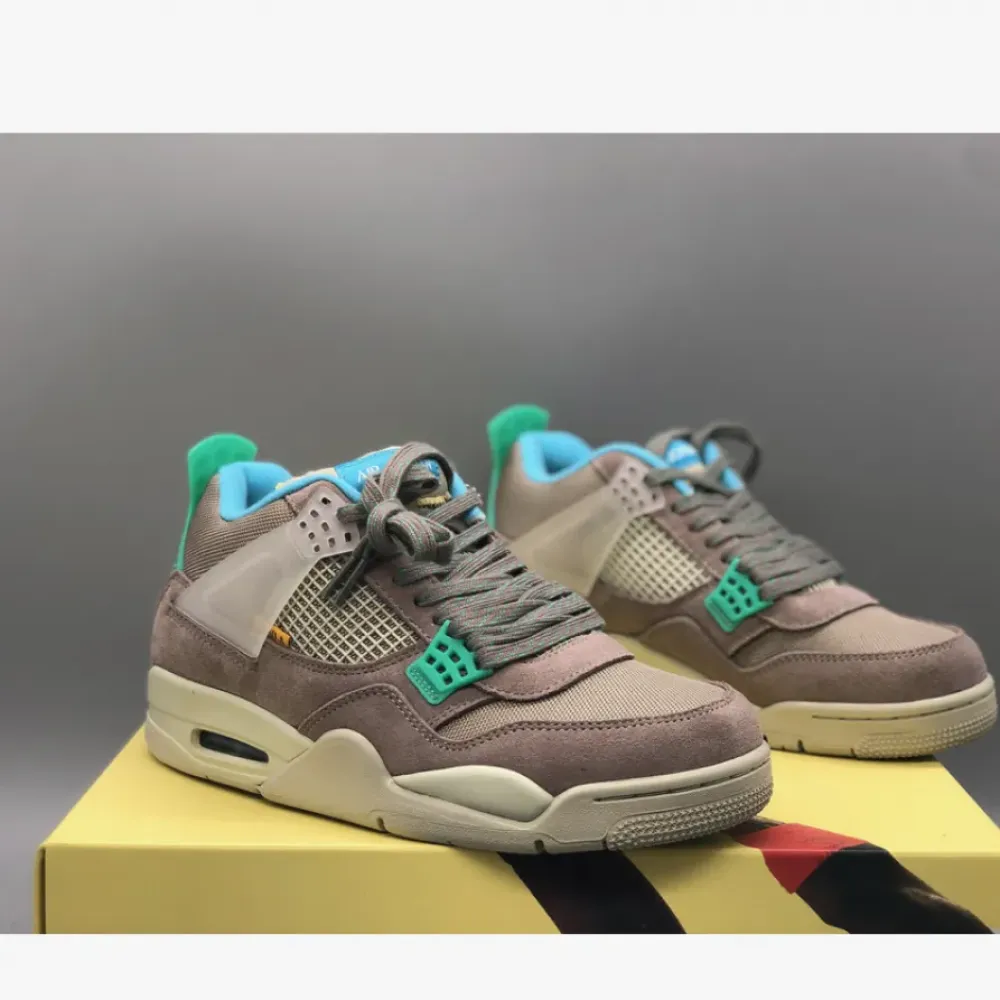 Union x Air Jordan 4 “30th Anniversary” Taupe Haze/Blue Fury-Khaki-Roma Green DJ5718-242