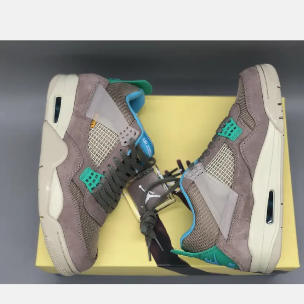 Union x Air Jordan 4 “30th Anniversary” Taupe Haze/Blue Fury-Khaki-Roma Green DJ5718-242
