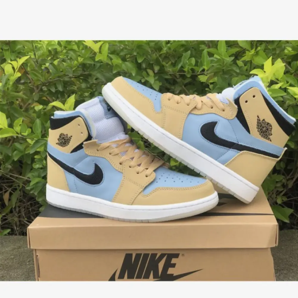 Air Jordan 1 Zoom CMFT Psychic Blue/Black-Sesame-White  CT0979-400