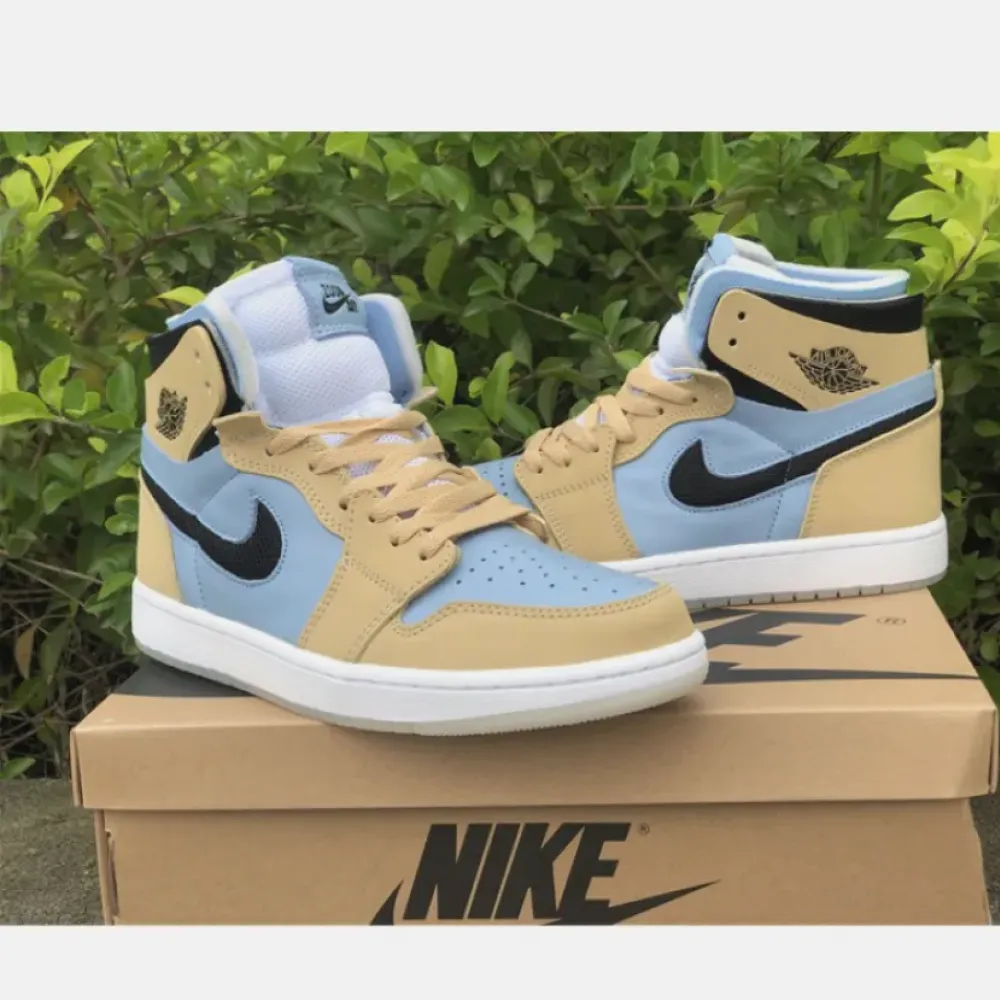 Air Jordan 1 Zoom CMFT Psychic Blue/Black-Sesame-White  CT0979-400