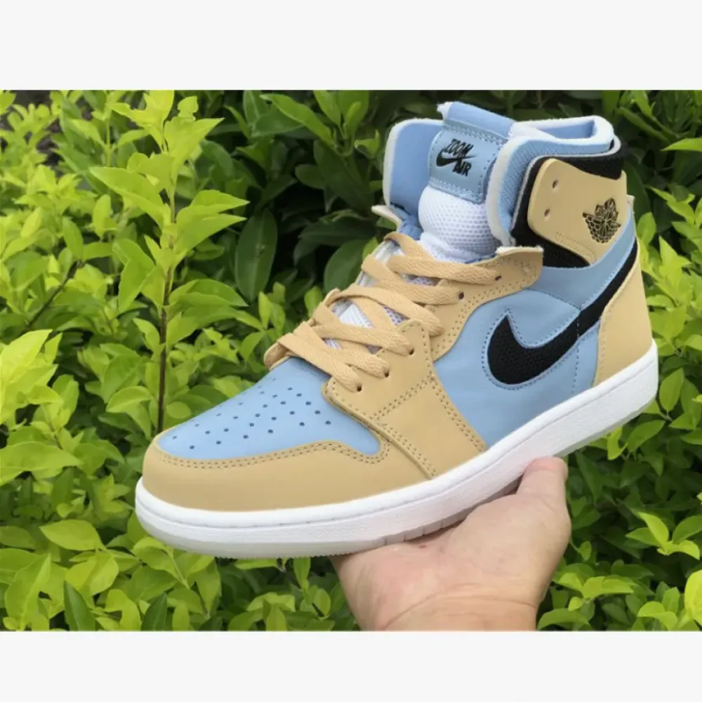 Air Jordan 1 Zoom CMFT Psychic Blue/Black-Sesame-White  CT0979-400