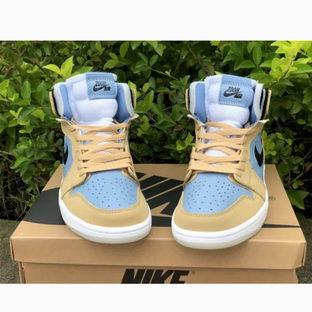 Air Jordan 1 Zoom CMFT Psychic Blue/Black-Sesame-White  CT0979-400