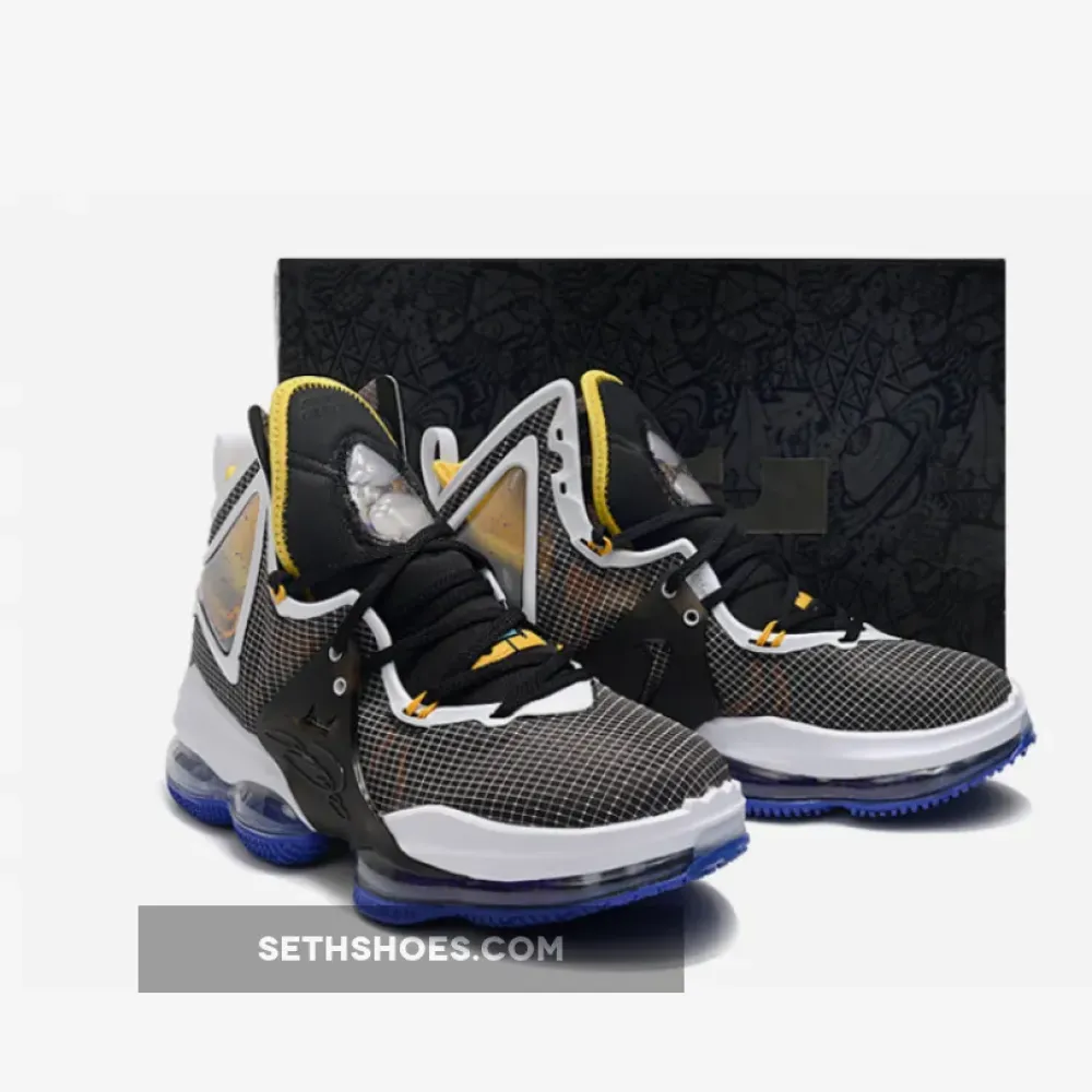 Nike LeBron 19 ‘Hardwood Classic’ Black/White-Yellow  DC9340-002