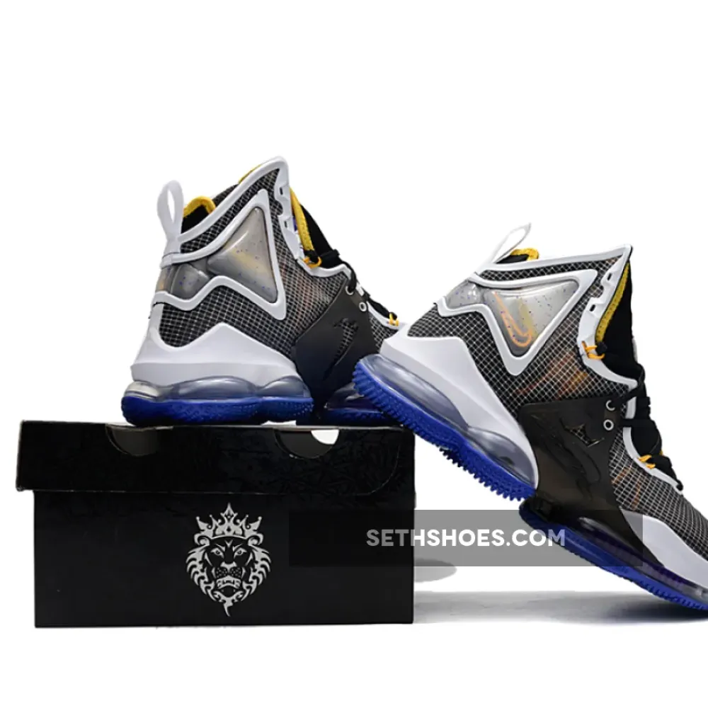 Nike LeBron 19 ‘Hardwood Classic’ Black/White-Yellow  DC9340-002