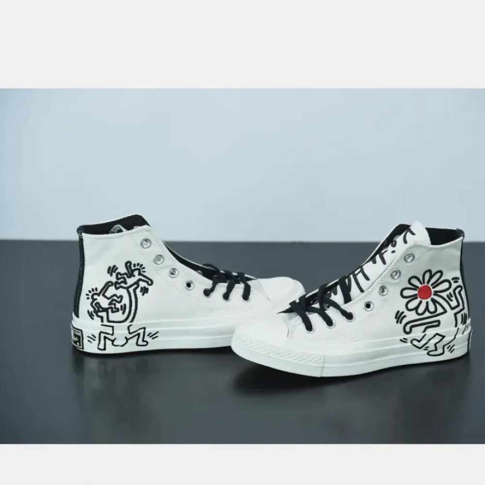 Converse x Keith Haring Chuck 70 High Top Egret/Black/Red 171858C