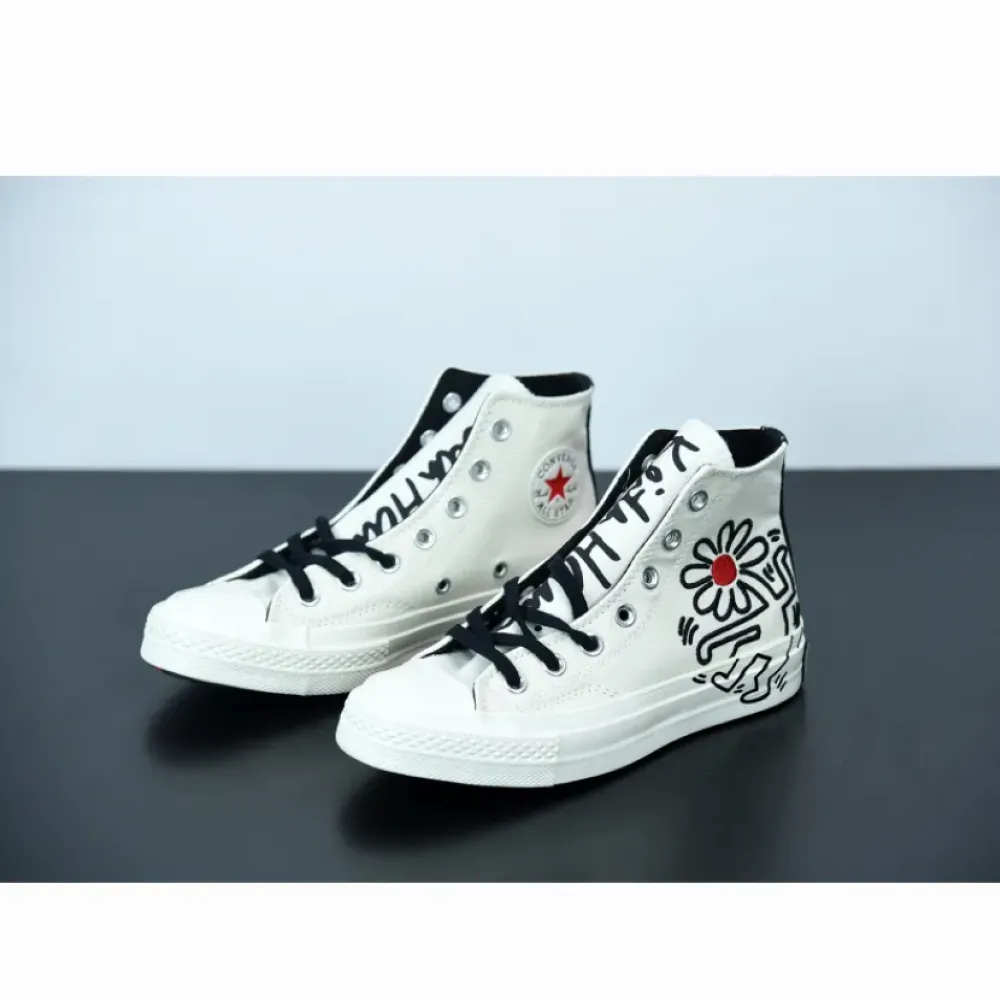 Converse x Keith Haring Chuck 70 High Top Egret/Black/Red 171858C