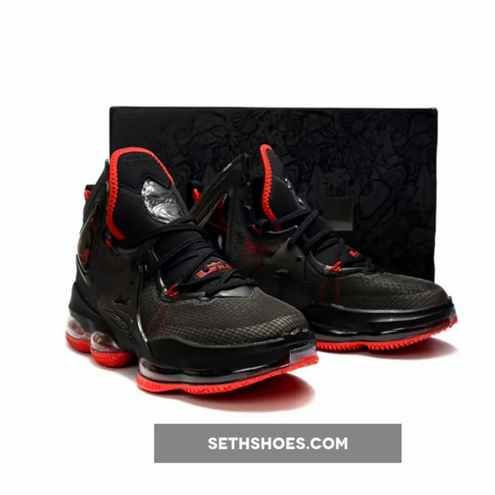 Nike LeBron 19 “Bred” Black Red  DC9340-001