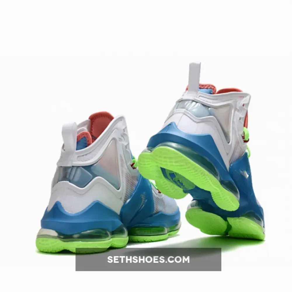 Nike LeBron 19 Dutch Blue/Pomegranate/Lime Glow/White  DC9339-400