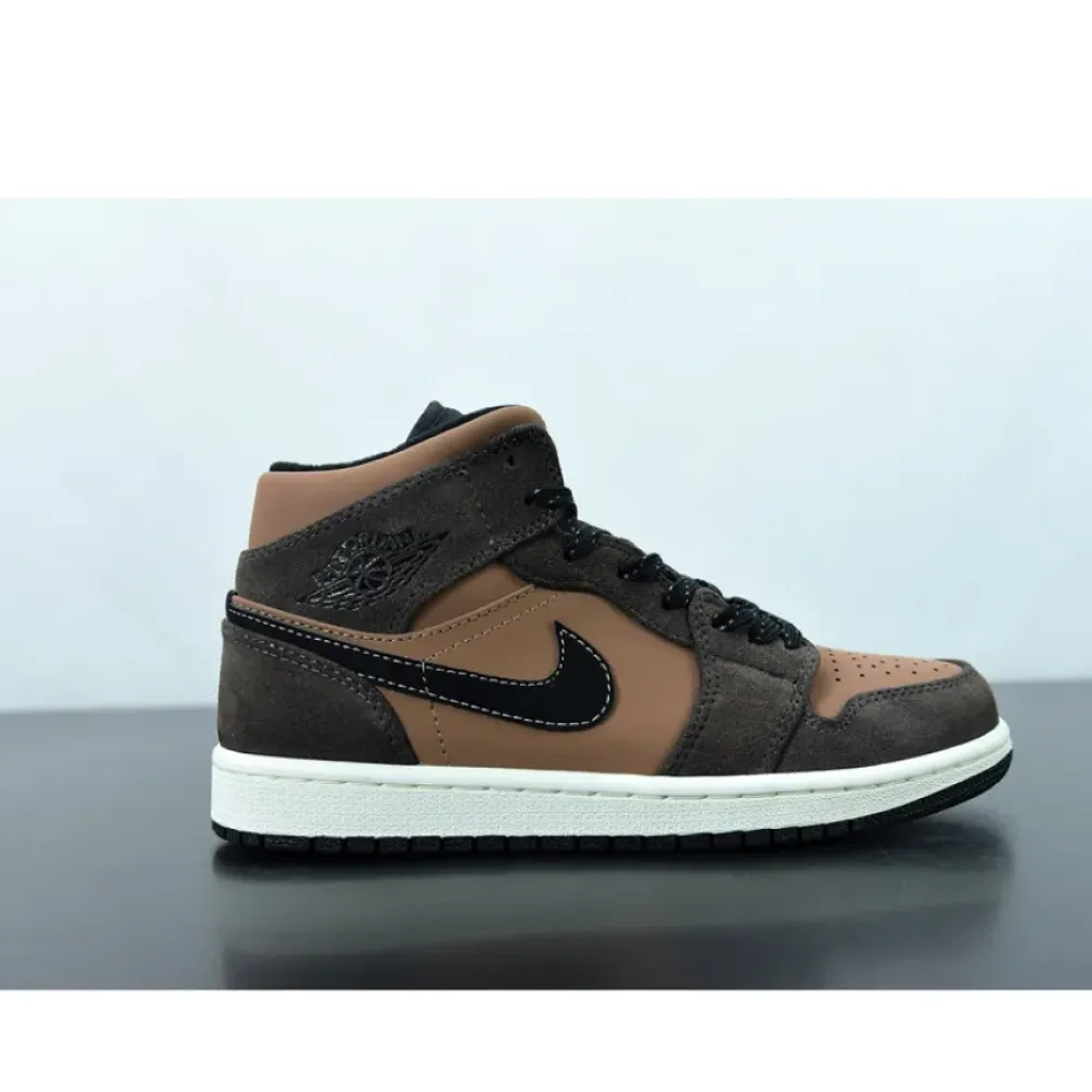 Air Jordan 1 Mid ‘Earth Tone’ Dark Chocolate  DC7294-200