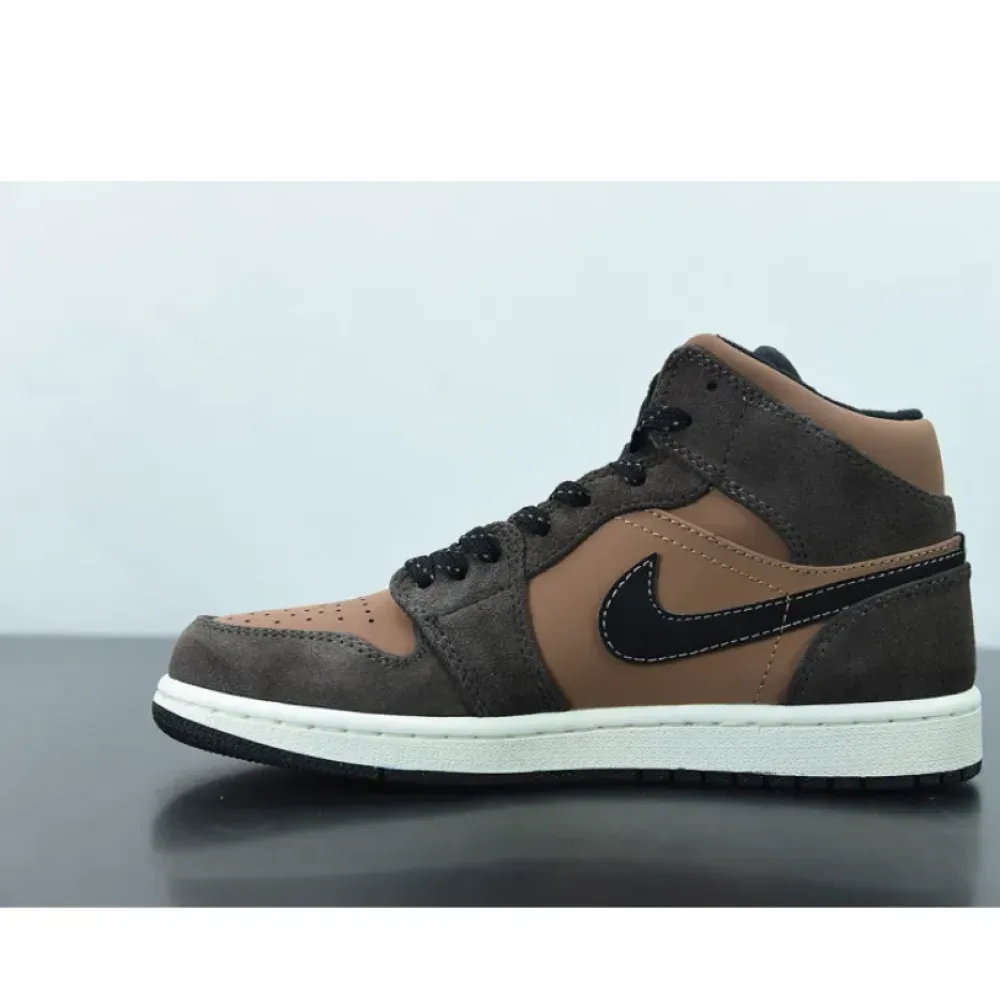 Air Jordan 1 Mid ‘Earth Tone’ Dark Chocolate  DC7294-200