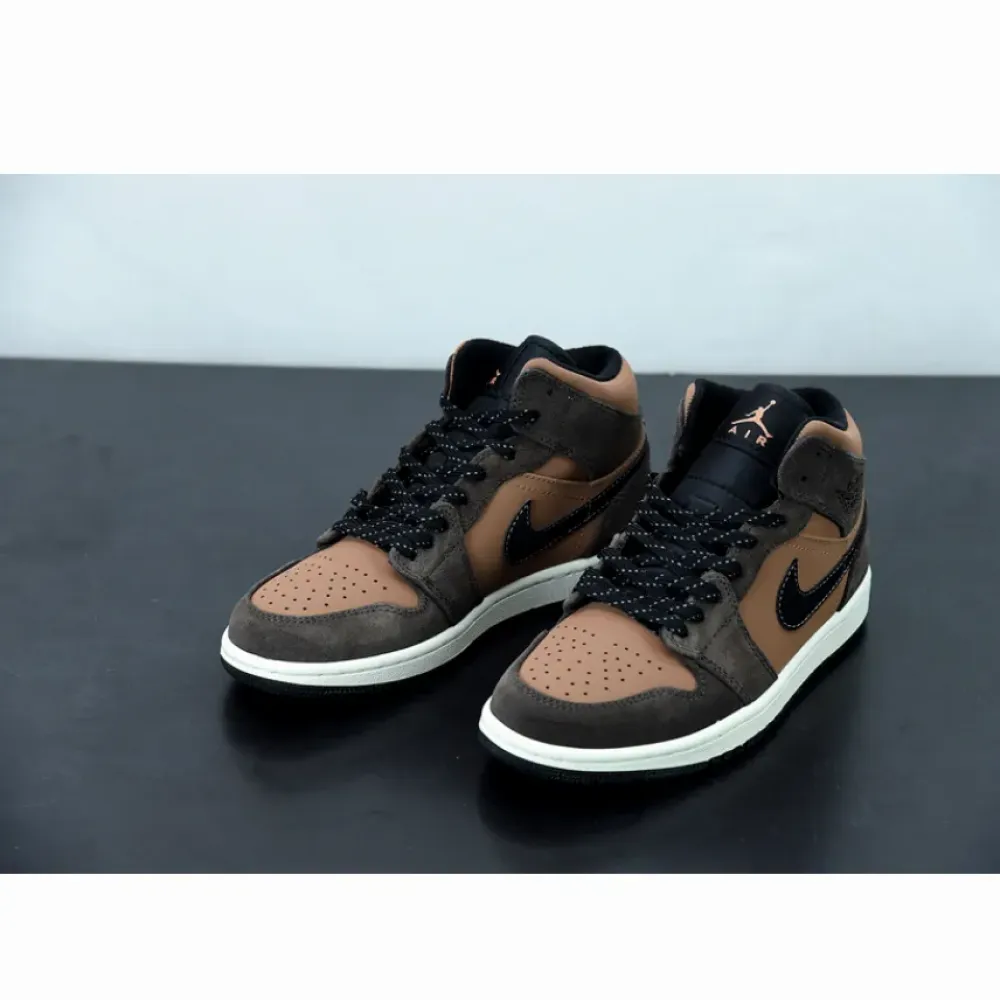Air Jordan 1 Mid ‘Earth Tone’ Dark Chocolate  DC7294-200