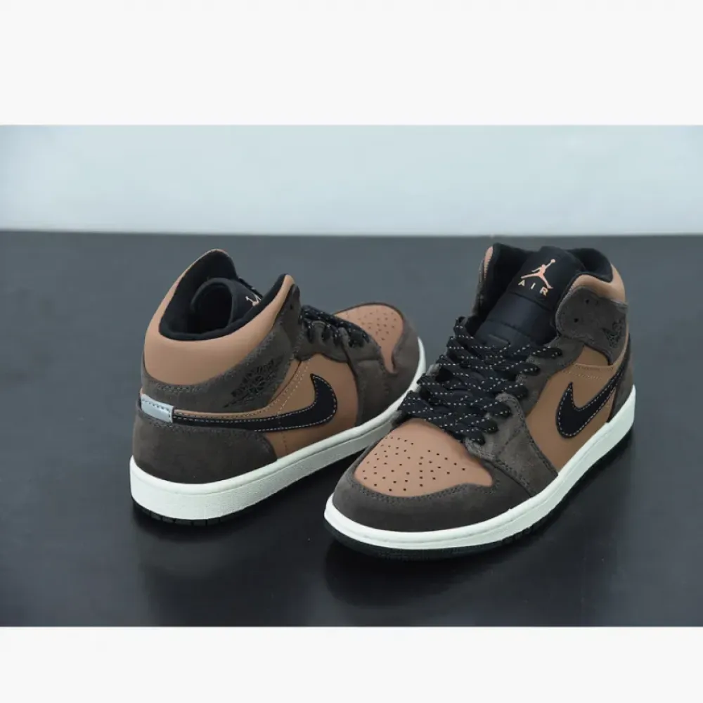 Air Jordan 1 Mid ‘Earth Tone’ Dark Chocolate  DC7294-200