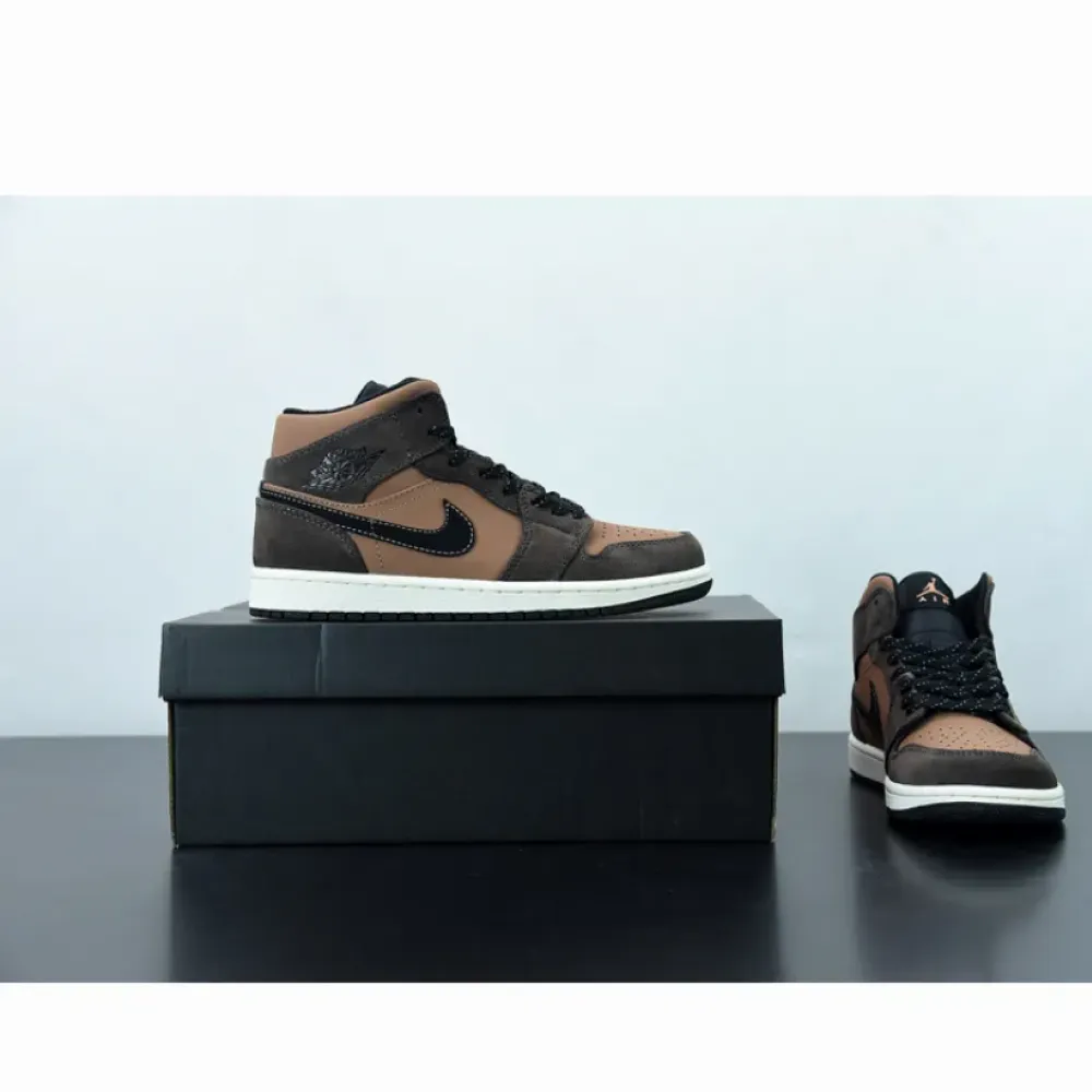 Air Jordan 1 Mid ‘Earth Tone’ Dark Chocolate  DC7294-200