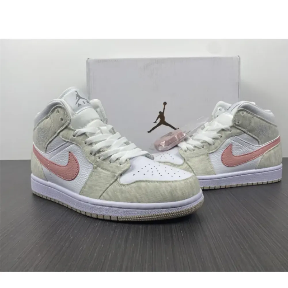 Air Jordan 1 Mid SE Light Iron Ore/Atmosphere-White