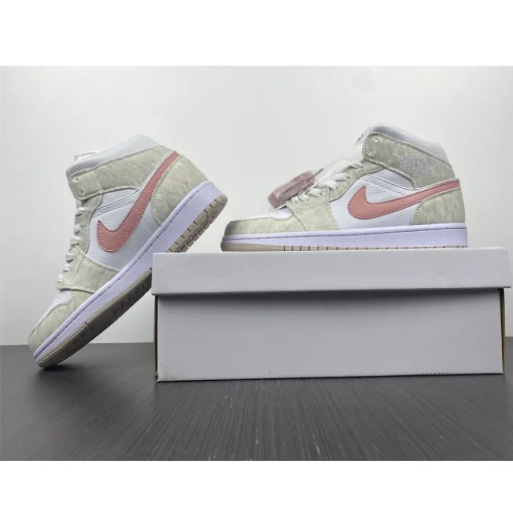 Air Jordan 1 Mid SE Light Iron Ore/Atmosphere-White