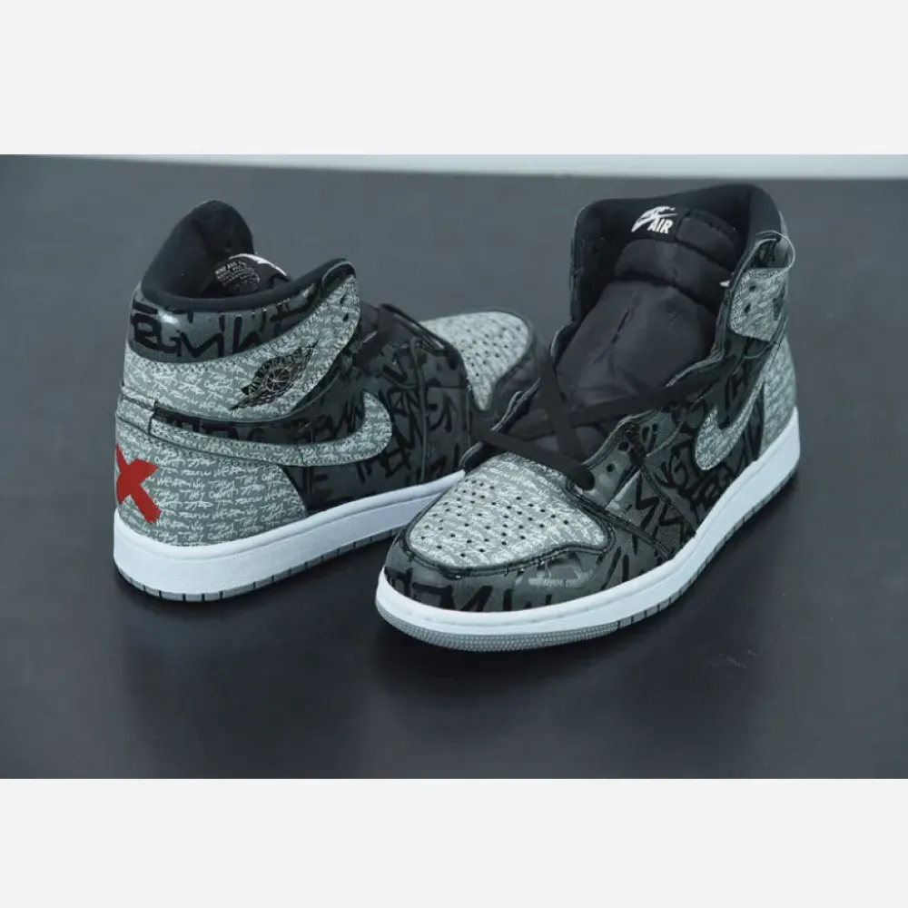 Air Jordan 1 High OG “Rebellionaire” Black/White-Particle Grey  555088-036
